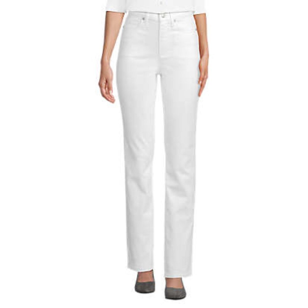 Land's End women's white jeans
